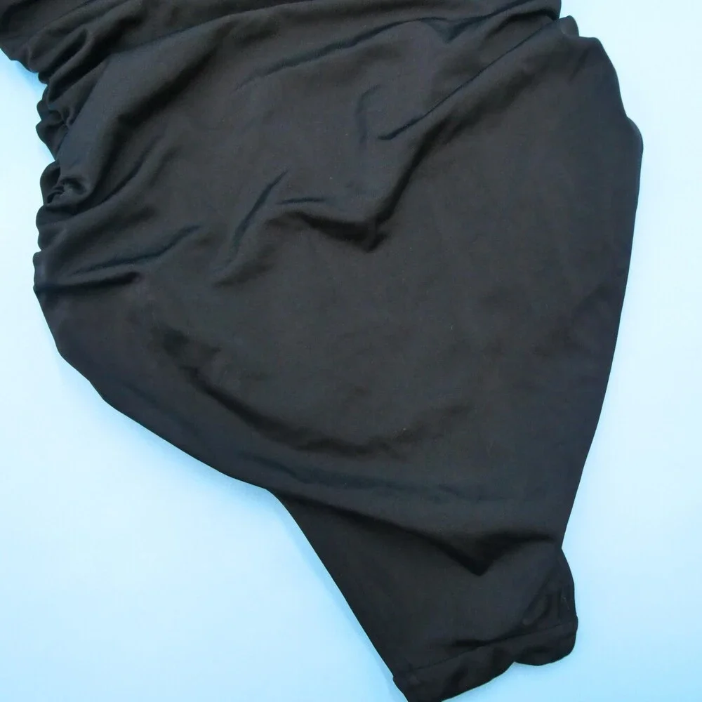 Victorias‎ Secret Small One Piece Swimsuit Black Padded Halter Strap VS Swim New